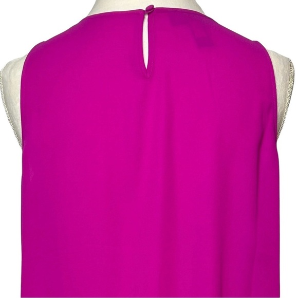 MACY'S INC INTERNATIONAL CONCEPTS Tunic Fuchsia Black White Color block Large - Picture 6 of 6